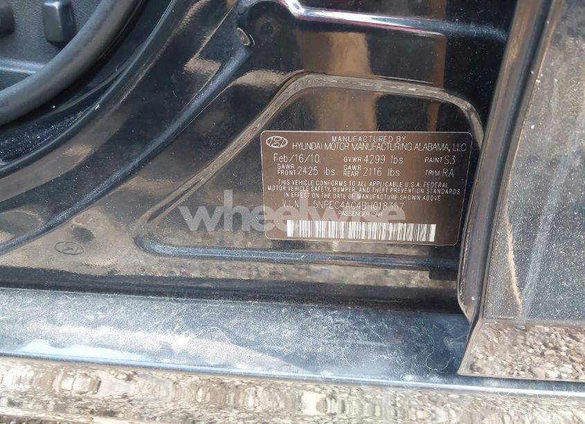 Photo 9 of 2011 Hyundai Sonata LIMITED (VIN 5NPEC4AC4BH018357)