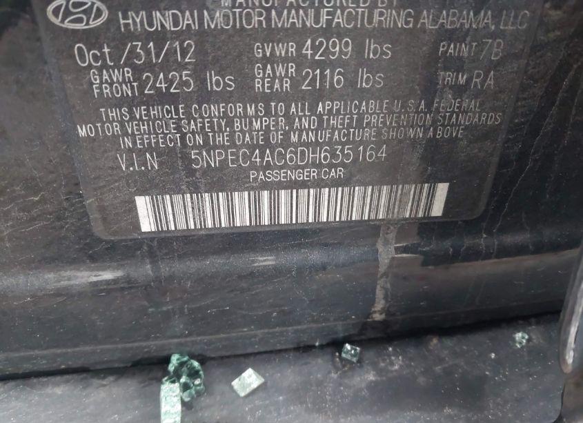 Photo 9 of 2013 Hyundai Sonata LIMITED (VIN 5NPEC4AC6DH635164)