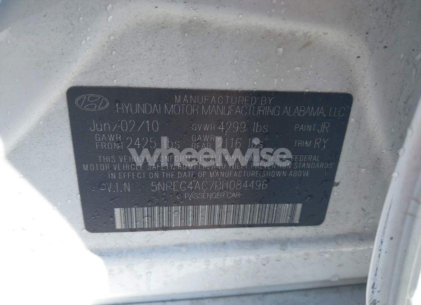 Photo 9 of 2011 Hyundai Sonata LIMITED (VIN 5NPEC4AC7BH084496)