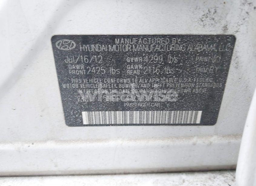 Photo 9 of 2013 Hyundai Sonata LIMITED (VIN 5NPEC4AC7DH562855)
