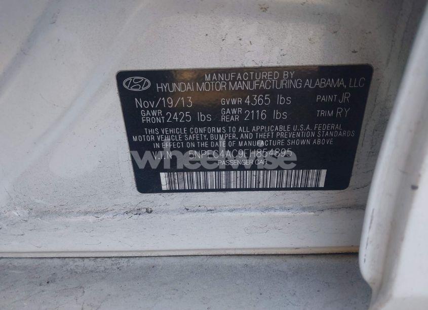 Photo 9 of 2014 Hyundai Sonata LIMITED (VIN 5NPEC4AC9EH854895)