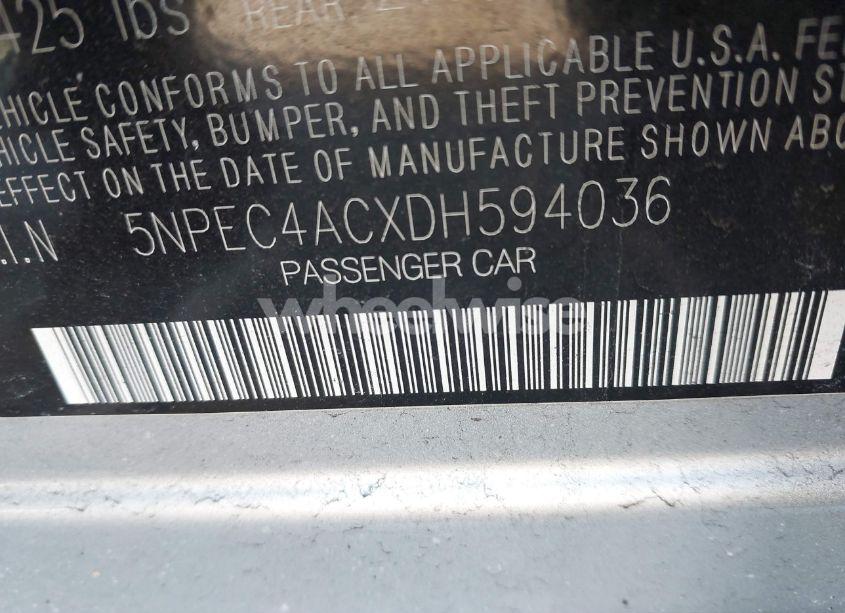 Photo 9 of 2013 Hyundai Sonata LIMITED (VIN 5NPEC4ACXDH594036)