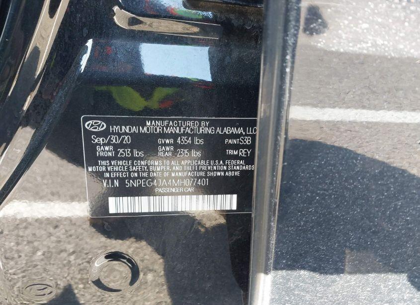 Photo 9 of 2021 Hyundai Sonata SE (VIN 5NPEG4JA4MH077401)