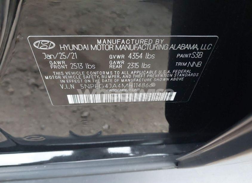Photo 9 of 2021 Hyundai Sonata SE (VIN 5NPEG4JA4MH114866)