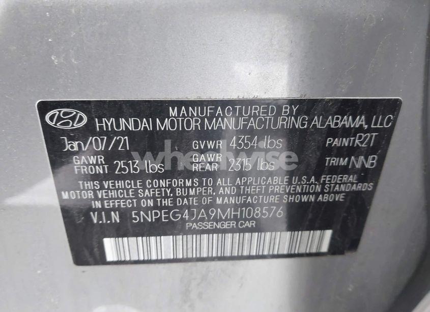 Photo 9 of 2021 Hyundai Sonata SE (VIN 5NPEG4JA9MH108576)