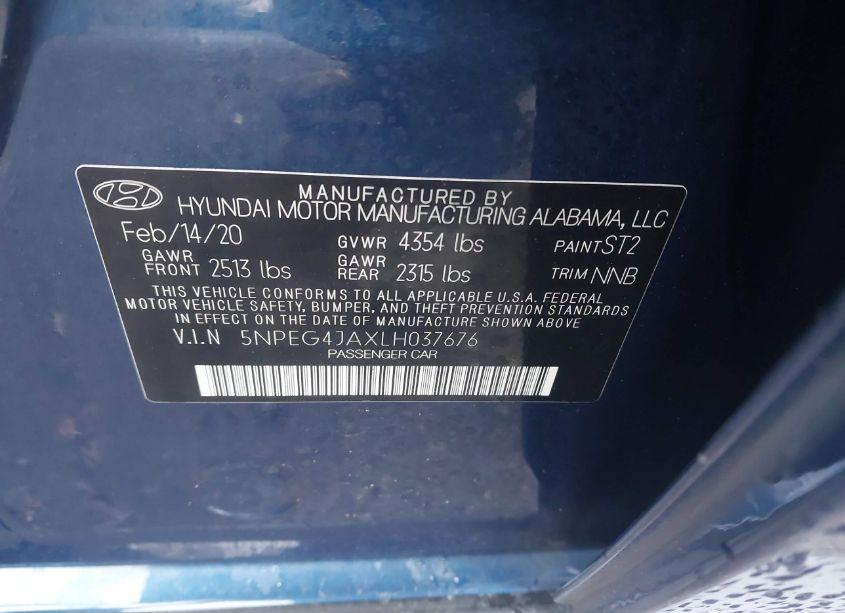 Photo 9 of 2020 Hyundai Sonata SE (VIN 5NPEG4JAXLH037676)