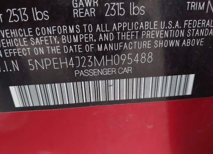 Photo 9 of 2021 Hyundai Sonata LIMITED (VIN 5NPEH4J23MH095488)