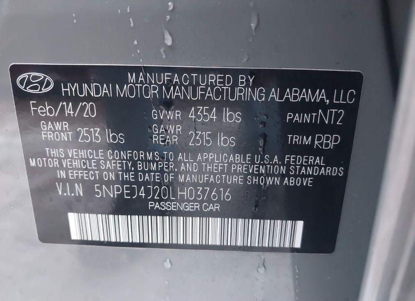 Photo 9 of 2020 Hyundai Sonata SEL PLUS (VIN 5NPEJ4J20LH037616)
