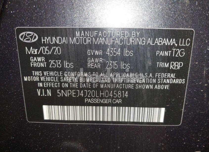Photo 9 of 2020 Hyundai Sonata SEL PLUS (VIN 5NPEJ4J20LH045814)