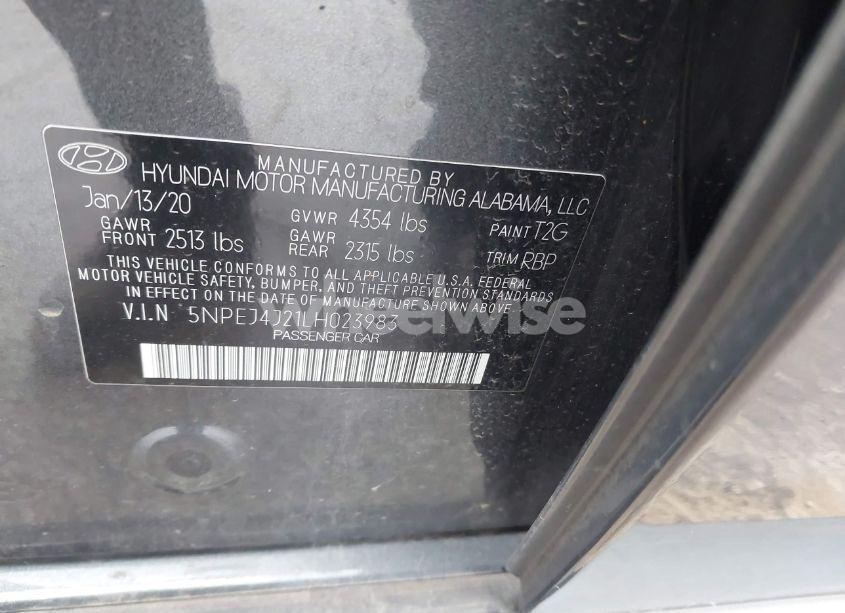 Photo 9 of 2020 Hyundai Sonata SEL PLUS (VIN 5NPEJ4J21LH023983)