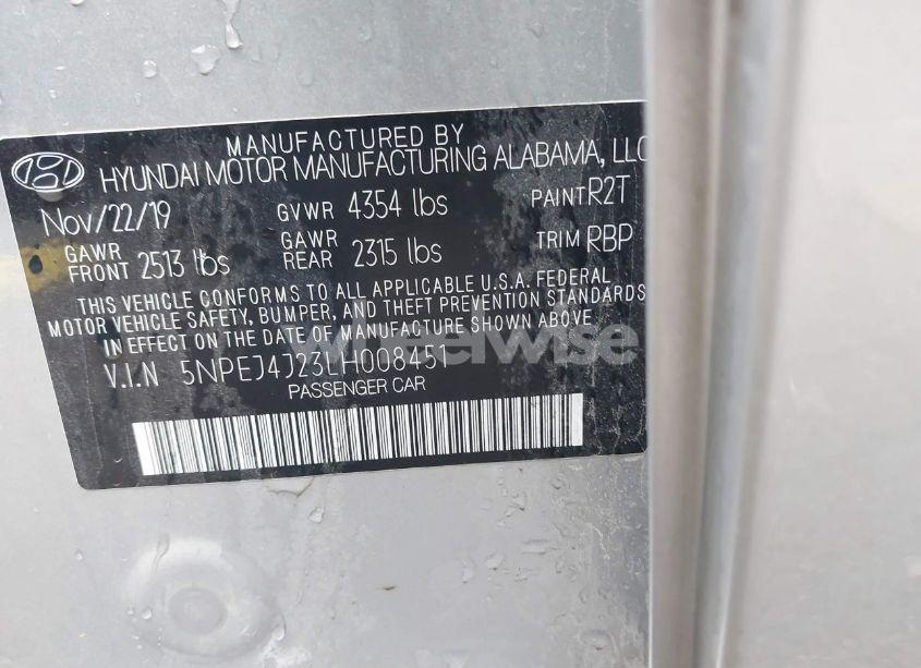 Photo 9 of 2020 Hyundai Sonata SEL PLUS (VIN 5NPEJ4J23LH008451)