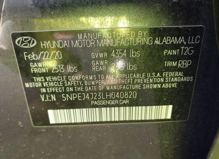 Photo 9 of 2020 Hyundai Sonata SEL PLUS (VIN 5NPEJ4J23LH040820)