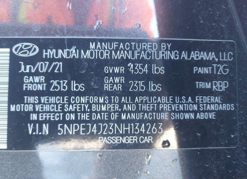 Photo 9 of 2022 Hyundai Sonata SEL PLUS (VIN 5NPEJ4J23NH134263)