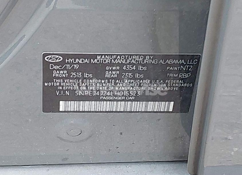 Photo 9 of 2020 Hyundai Sonata SEL PLUS (VIN 5NPEJ4J24LH015523)