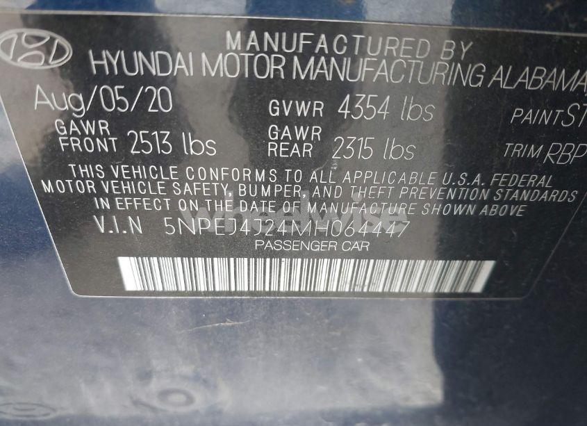 Photo 9 of 2021 Hyundai Sonata SEL PLUS (VIN 5NPEJ4J24MH064447)