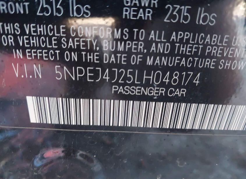 Photo 9 of 2020 Hyundai Sonata SEL PLUS (VIN 5NPEJ4J25LH048174)