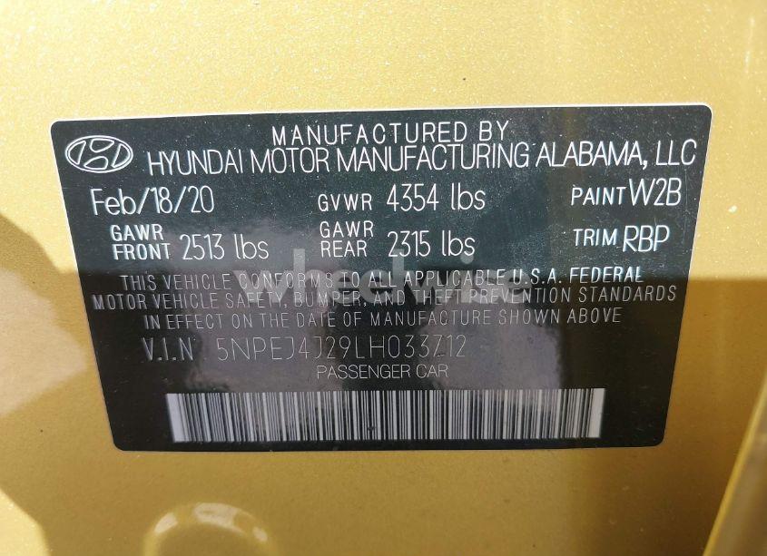 Photo 9 of 2020 Hyundai Sonata SEL PLUS (VIN 5NPEJ4J29LH033712)