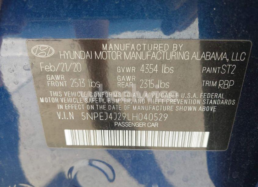 Photo 9 of 2020 Hyundai Sonata SEL PLUS (VIN 5NPEJ4J29LH040529)