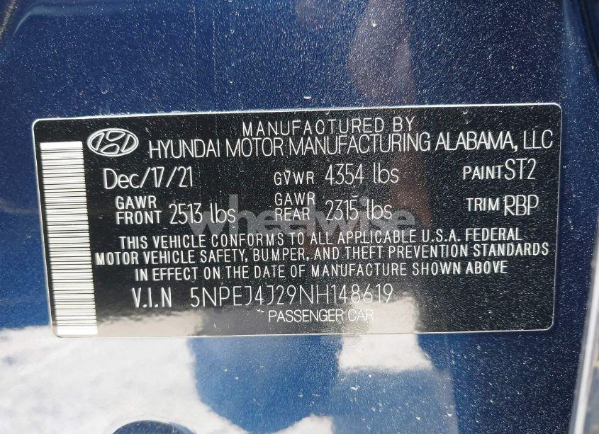 Photo 9 of 2022 Hyundai Sonata SEL PLUS (VIN 5NPEJ4J29NH148619)