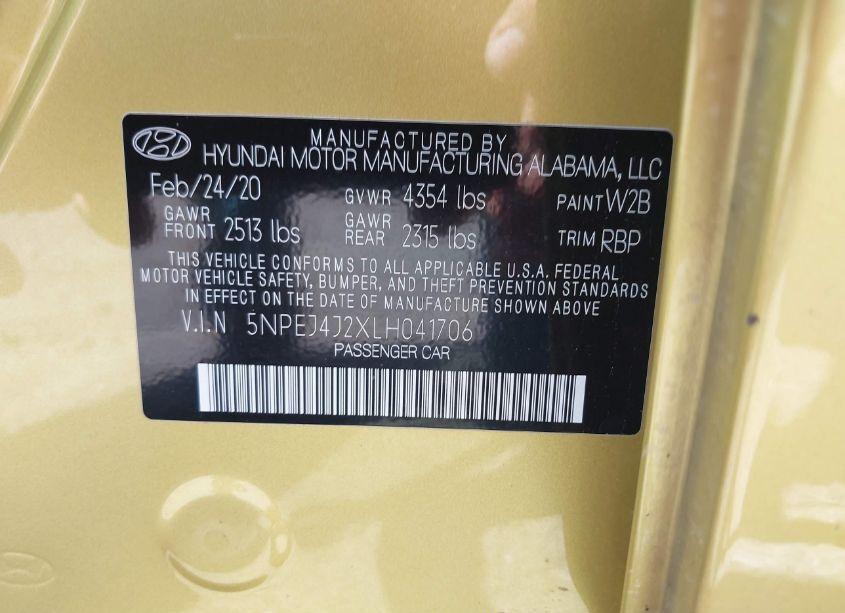 Photo 9 of 2020 Hyundai Sonata SEL PLUS (VIN 5NPEJ4J2XLH041706)