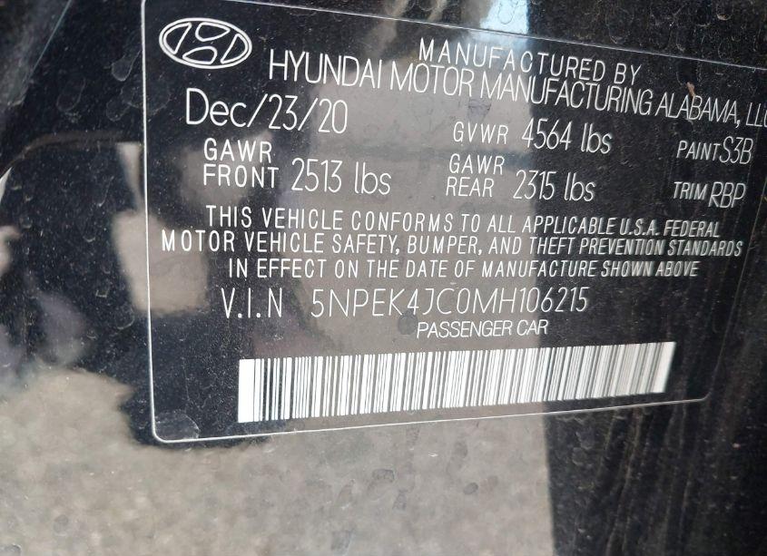Photo 9 of 2021 Hyundai Sonata N LINE (VIN 5NPEK4JC0MH106215)