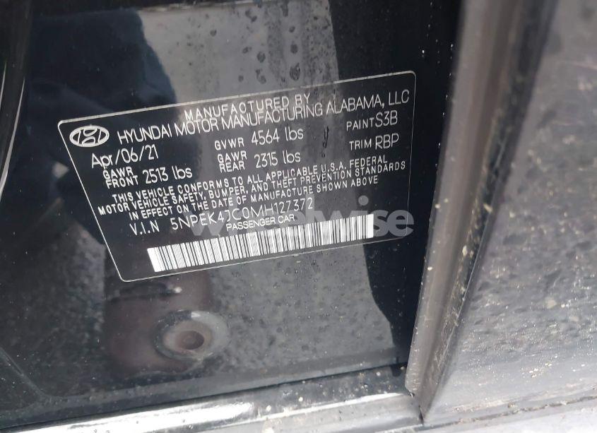 Photo 9 of 2021 Hyundai Sonata N LINE (VIN 5NPEK4JC0MH127372)