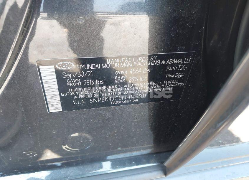 Photo 9 of 2022 Hyundai Sonata N LINE (VIN 5NPEK4JC0NH143301)