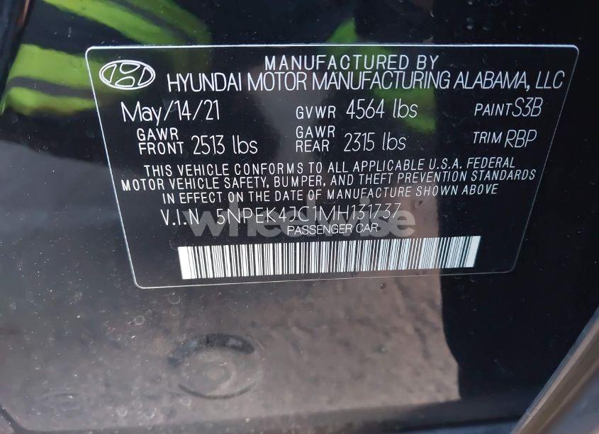 Photo 9 of 2021 Hyundai Sonata N LINE (VIN 5NPEK4JC1MH131737)