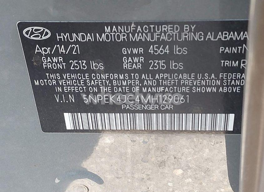 Photo 9 of 2021 Hyundai Sonata N LINE (VIN 5NPEK4JC4MH129061)