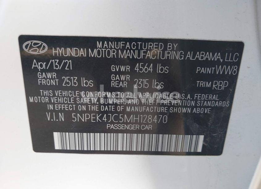 Photo 9 of 2021 Hyundai Sonata N LINE (VIN 5NPEK4JC5MH128470)