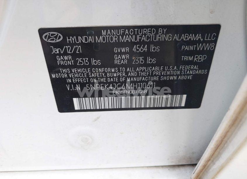 Photo 9 of 2021 Hyundai Sonata N LINE (VIN 5NPEK4JC6MH110611)