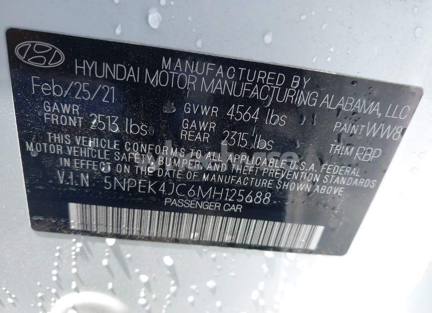 Photo 9 of 2021 Hyundai Sonata N LINE (VIN 5NPEK4JC6MH125688)