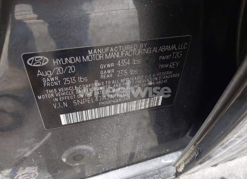 Photo 9 of 2021 Hyundai Sonata SEL (VIN 5NPEL4JA2MH067977)