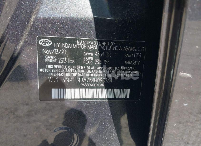 Photo 9 of 2021 Hyundai Sonata SEL (VIN 5NPEL4JA7MH093264)