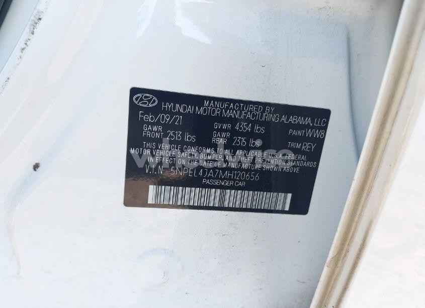 Photo 9 of 2021 Hyundai Sonata SEL (VIN 5NPEL4JA7MH120656)