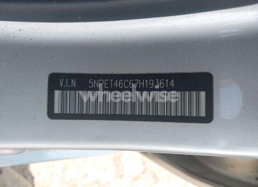 Photo 9 of 2007 Hyundai Sonata GLS (VIN 5NPET46C67H193614)