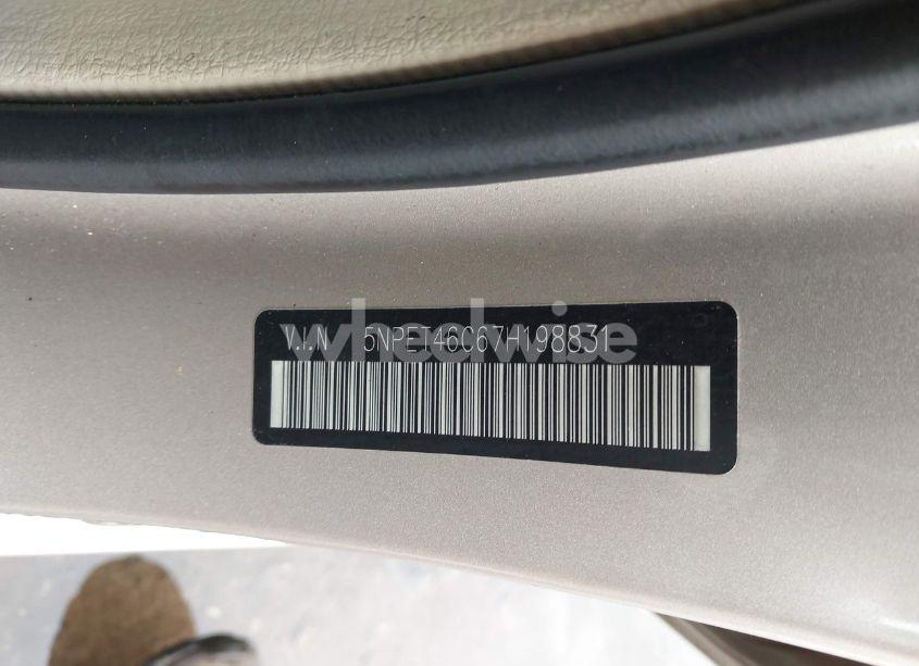 Photo 9 of 2007 Hyundai Sonata GLS (VIN 5NPET46C67H198831)