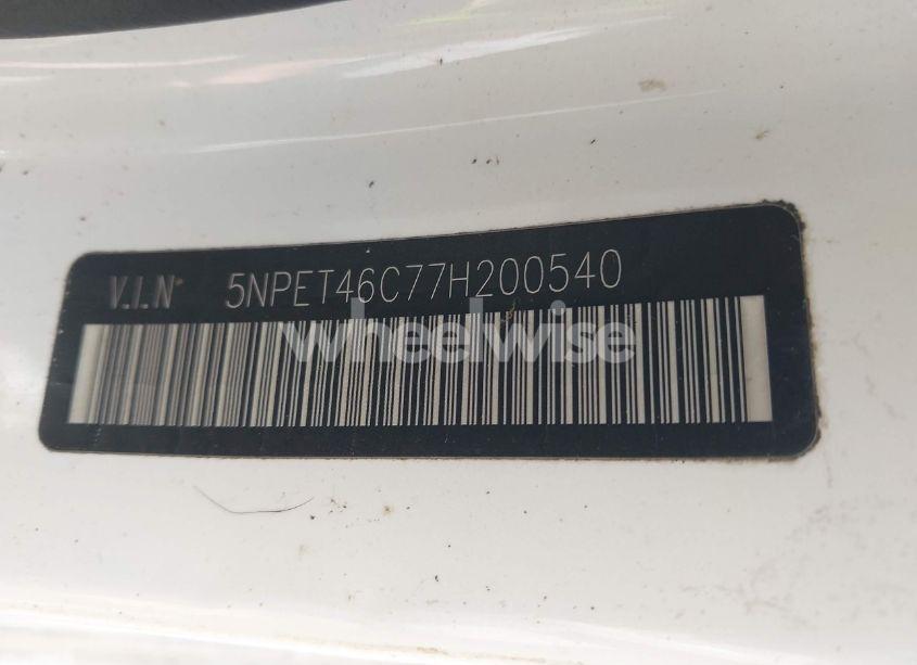 Photo 9 of 2007 Hyundai Sonata GLS (VIN 5NPET46C77H200540)