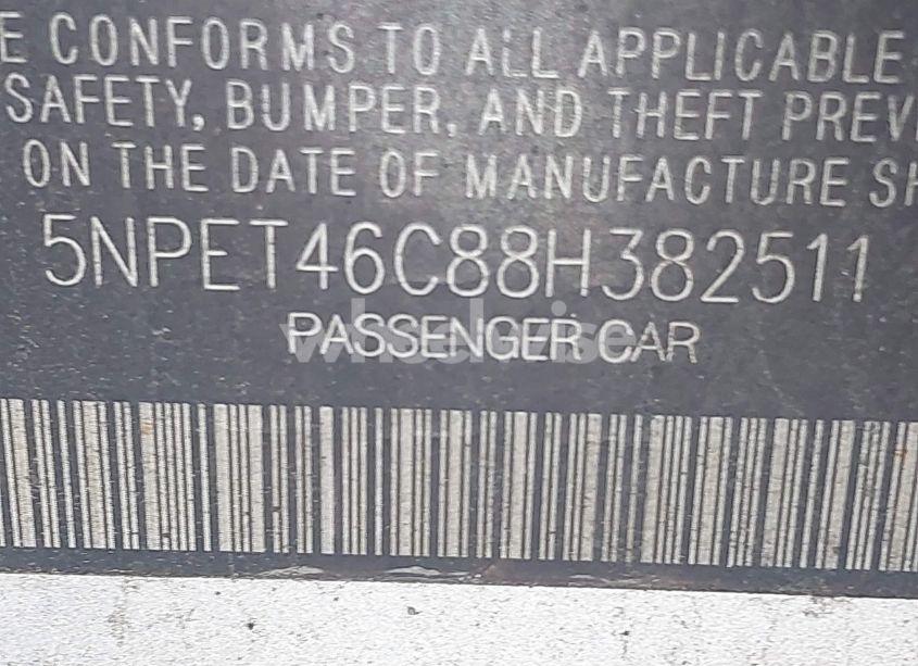 Photo 9 of 2008 Hyundai Sonata GLS (VIN 5NPET46C88H382511)