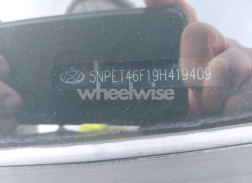 Photo 9 of 2009 Hyundai Sonata GLS V6 (VIN 5NPET46F19H419409)