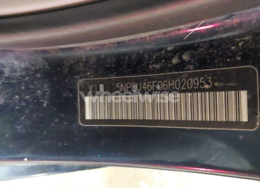 Photo 9 of 2006 Hyundai Sonata GLS V6/LX V6 (VIN 5NPEU46F06H020953)