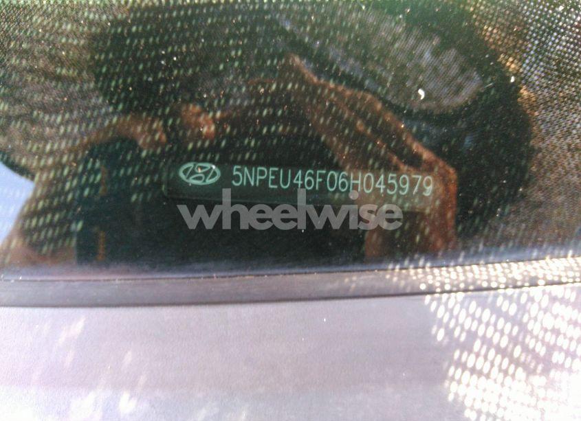 Photo 9 of 2006 Hyundai Sonata GLS V6/LX V6 (VIN 5NPEU46F06H045979)