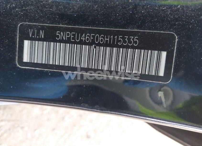 Photo 9 of 2006 Hyundai Sonata GLS V6/LX V6 (VIN 5NPEU46F06H115335)