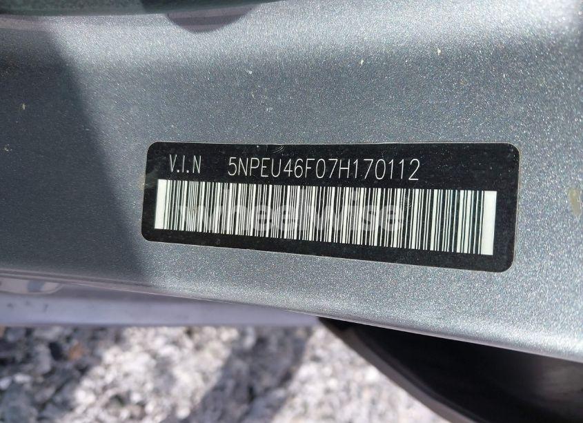 Photo 9 of 2007 Hyundai Sonata LIMITED/SE V6 (VIN 5NPEU46F07H170112)