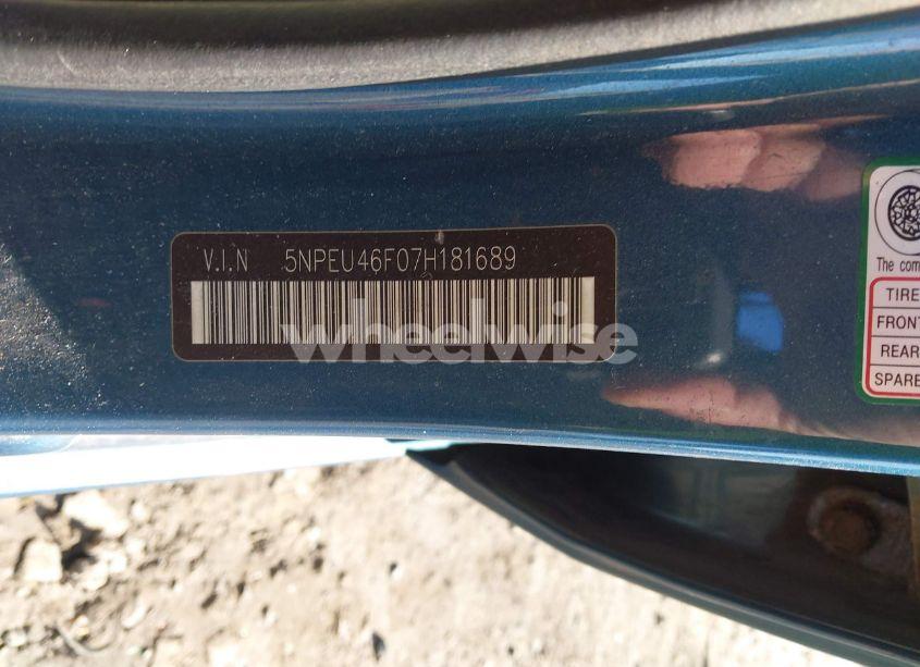 Photo 9 of 2007 Hyundai Sonata LIMITED/SE V6 (VIN 5NPEU46F07H181689)