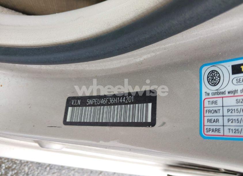 Photo 9 of 2006 Hyundai Sonata GLS V6/LX V6 (VIN 5NPEU46F36H144201)