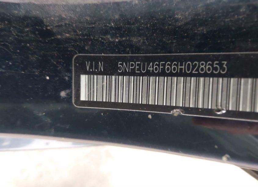 Photo 9 of 2006 Hyundai Sonata GLS V6/LX V6 (VIN 5NPEU46F66H028653)