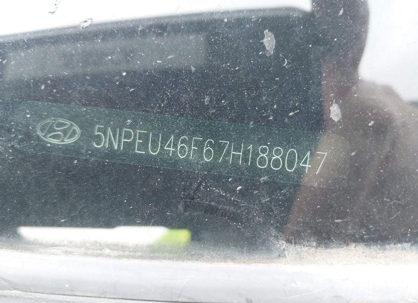 Photo 9 of 2007 Hyundai Sonata LIMITED/SE V6 (VIN 5NPEU46F67H188047)