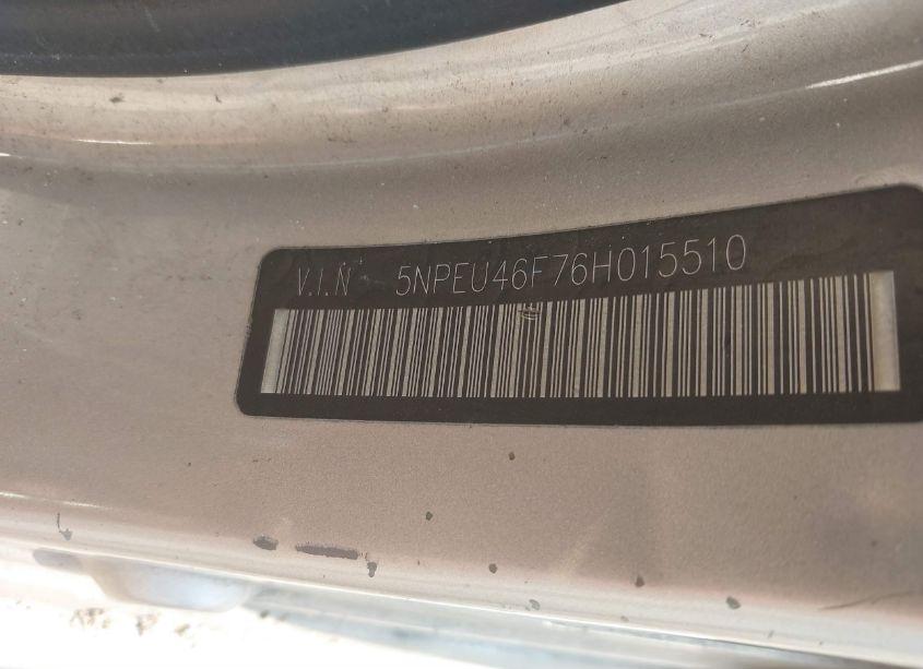 Photo 9 of 2006 Hyundai Sonata GLS V6/LX V6 (VIN 5NPEU46F76H015510)