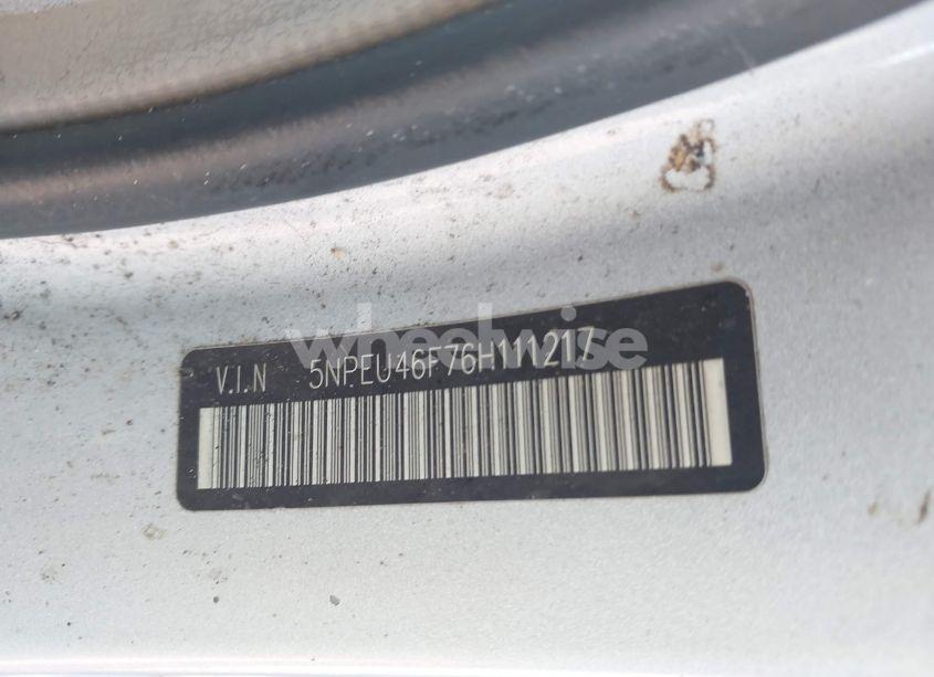 Photo 9 of 2006 Hyundai Sonata GLS V6/LX V6 (VIN 5NPEU46F76H111217)